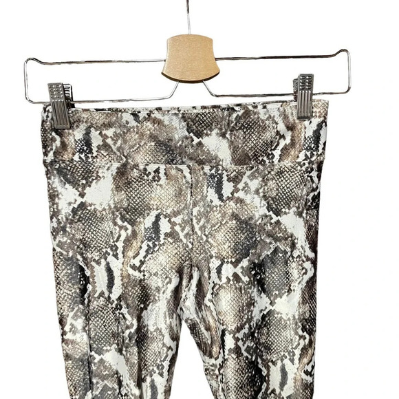 KORAL Lustrous High-rise Leggings Diamond‎ Back Brown Snakeskin Size Small - Picture 3 of 10